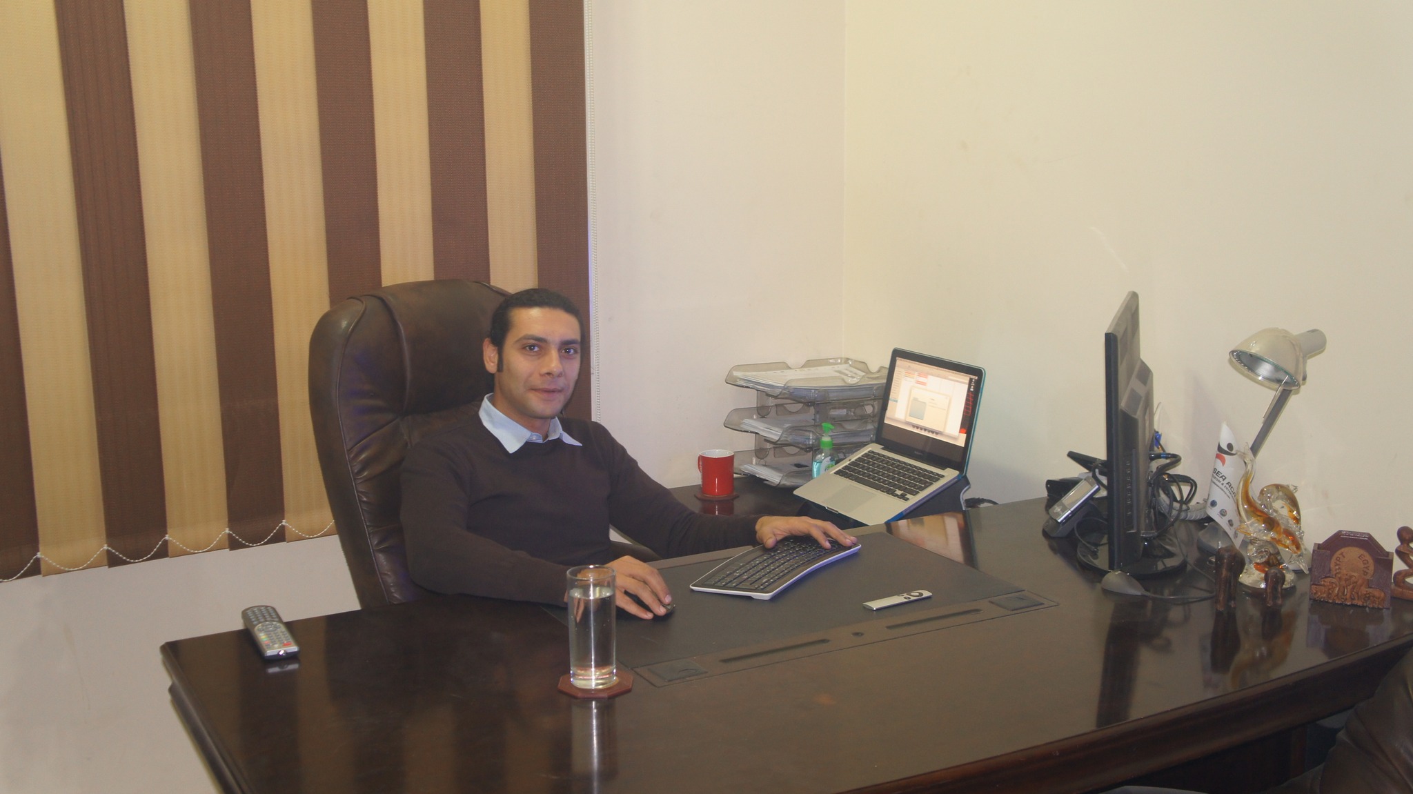 Ramy Ayoub from his office at the Red Sea Academy