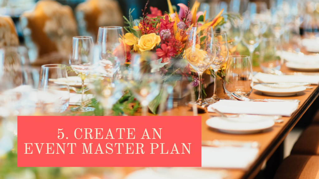 5. Create an Event Master Plan